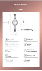 Minimalist Women's Quartz Watch – Waterproof Round Dial for Daily Fashion