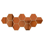 Hexagon Acrylic 3D Mirror Wall Stickers – Self-Adhesive Decor for Home