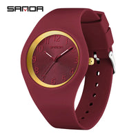 Silicone Quartz Wristwatch – Lightweight Sport Clock for Students