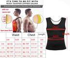 Men's Sauna Shapewear Vest – Silver Coated Compression Top for Weight Loss