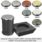 Rolling Knife Sharpener – Diamond Whetstone Kit for Straight Edge Blades