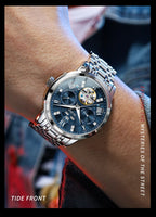 OLEVS Automatic Mechanical Watch – Skeleton Flywheel for Men's Business Wear