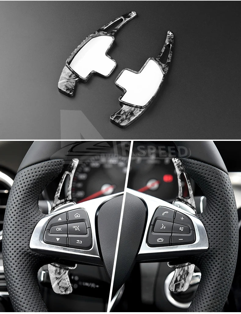 Carbon Fiber Steering Wheel Shift Paddles – Extended Shifters for Mercedes