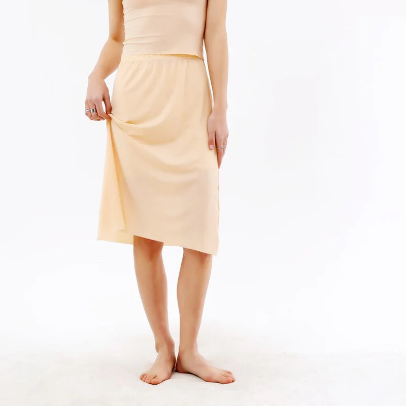 Ice Silk Half Slip – Plus Size Anti-Chafing Underskirt for Summer Dresses