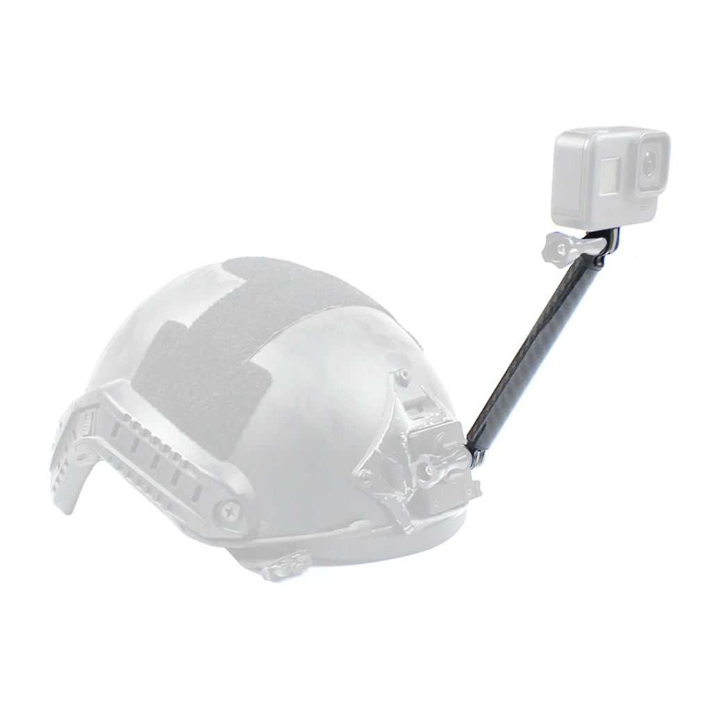 Carbon Fiber Helmet Extension Arm – Selfie Mount for GoPro and Insta360