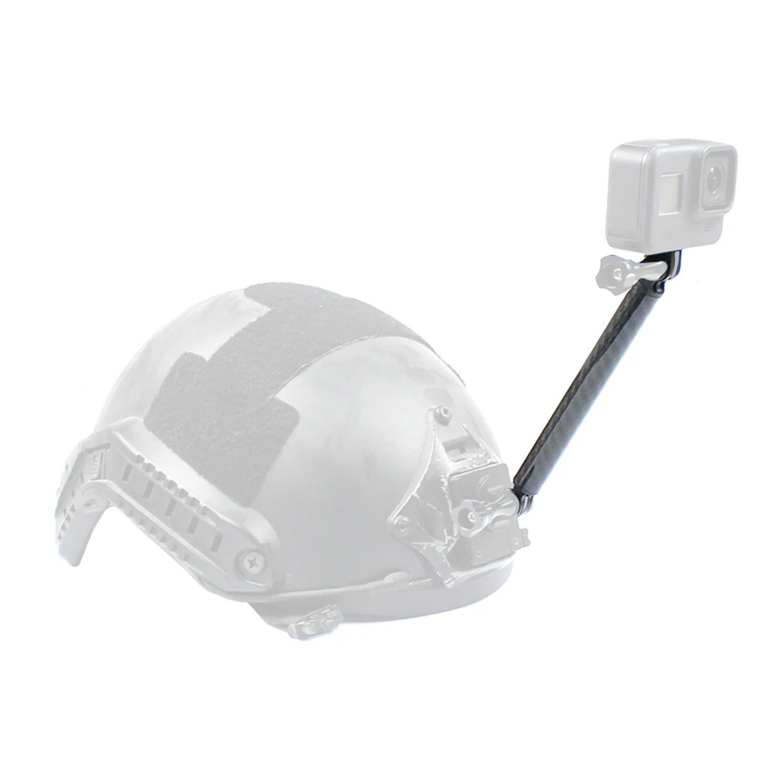 Carbon Fiber Helmet Extension Arm – Selfie Mount for GoPro and Insta360