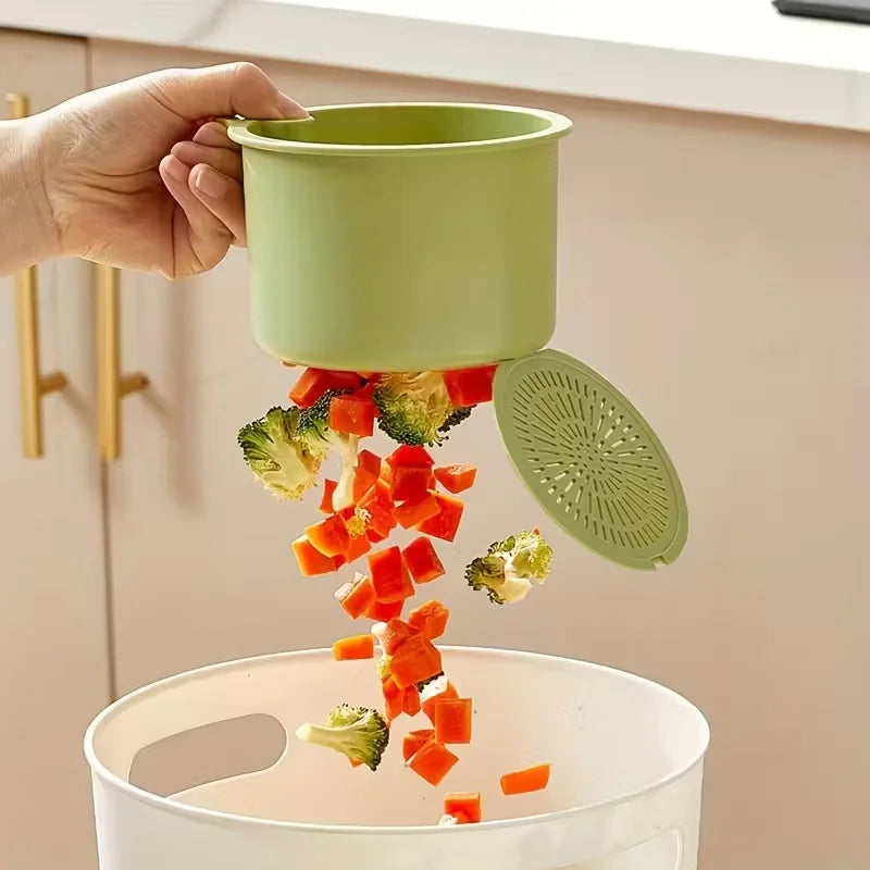 Press-Type Drain Basket – Food Strainer for Kitchen and Bathroom