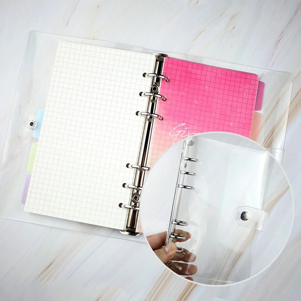 Transparent Loose Leaf Ring Binder – A4-A7 Planner for School and Office