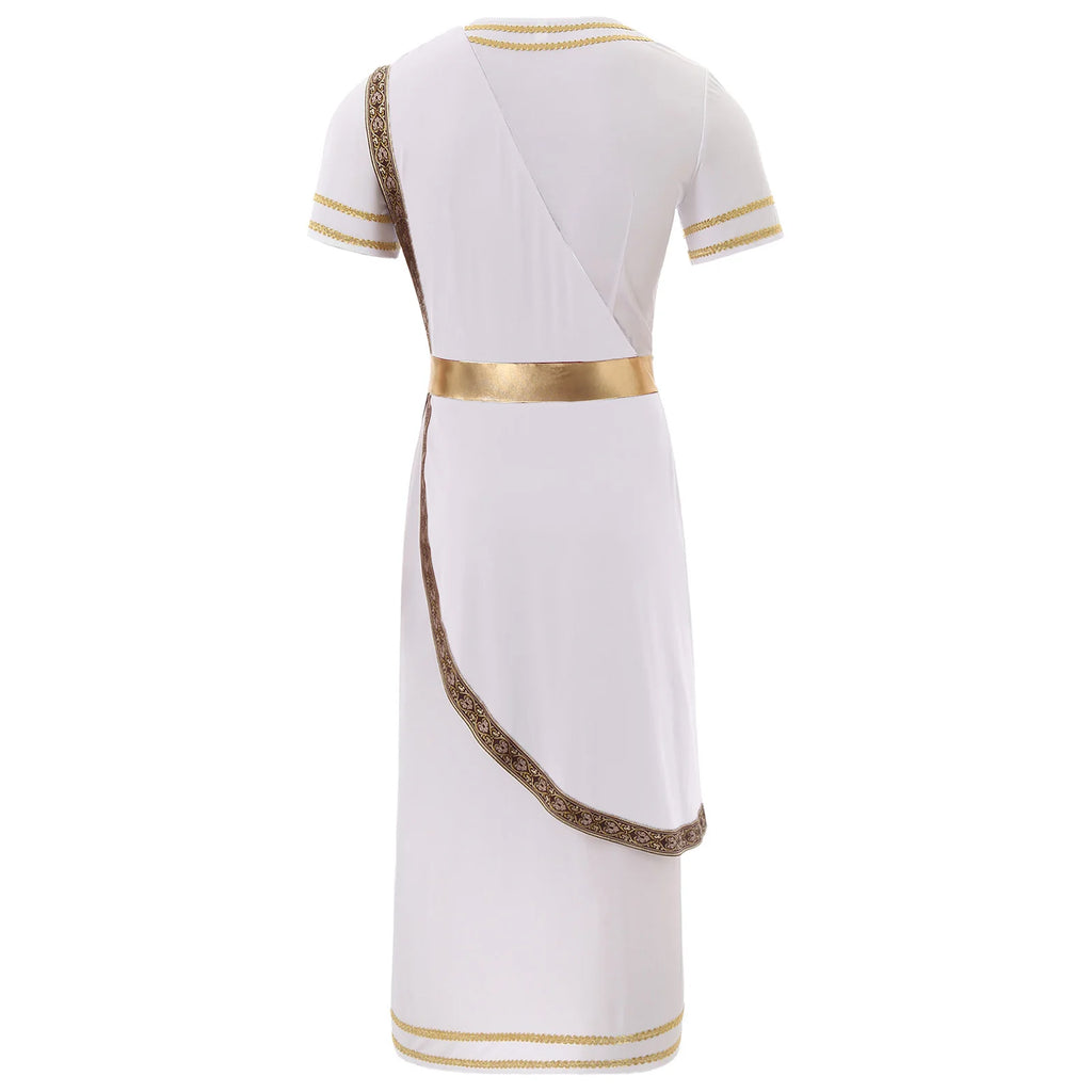 Ancient Greek Toga – Men’s Roman Robe for Halloween Cosplay Costume