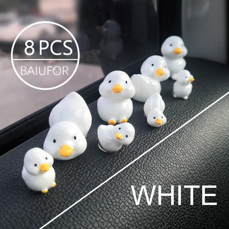 Miniature Duck Terrarium Figurines – Cartoon Animal Set for Fairy Gardens