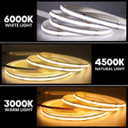 Flexible COB LED Strip Light – High Density Battery Powered for Night Decor