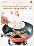 Wooden Cross Trivet – Heat-Resistant Foldable Mat for Kitchen Dining
