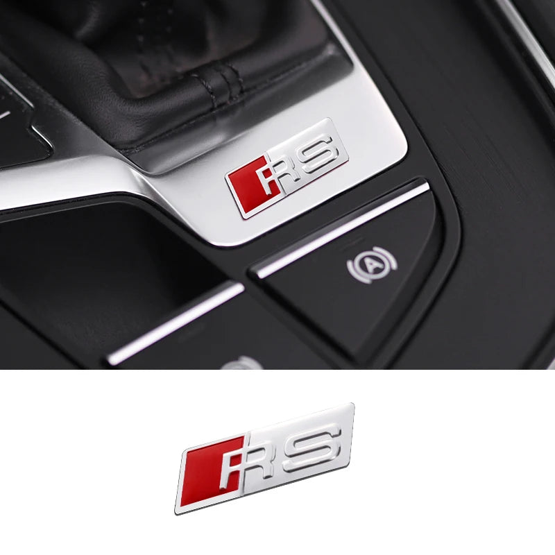 Aluminum S-Line Steering Wheel Emblem – Decorative Car Interior Accessory