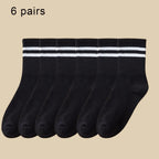 Mid Length Cotton Socks – Solid Color Business Casual for Daily Wear