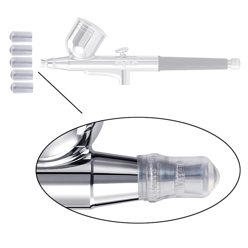Airbrush Cleaning Pot with Holder and Needle Tool Kit for Spray Guns