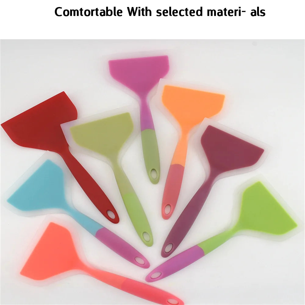 Silicone Non-stick Spatula – Flexible Turner for Omelets and Cooking