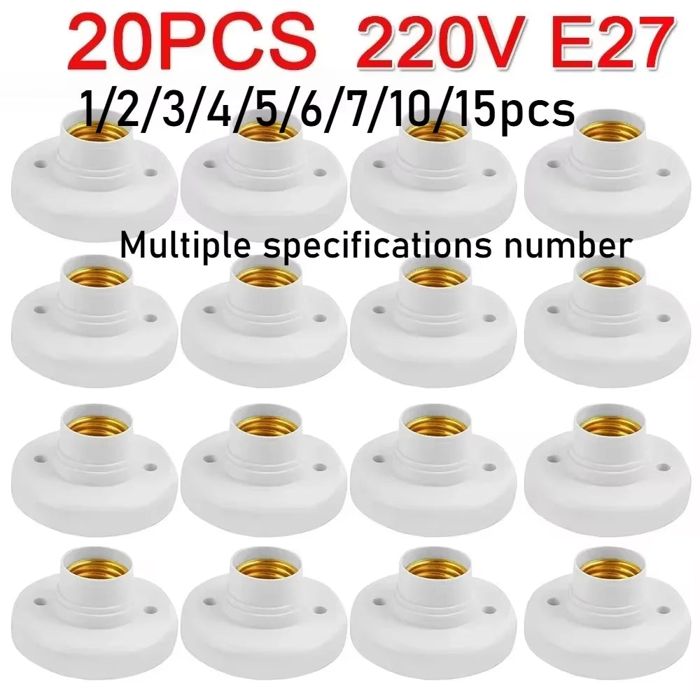 E27 Screw Light Bulb Socket – Ceiling Lamp Holder Base for Home Lighting