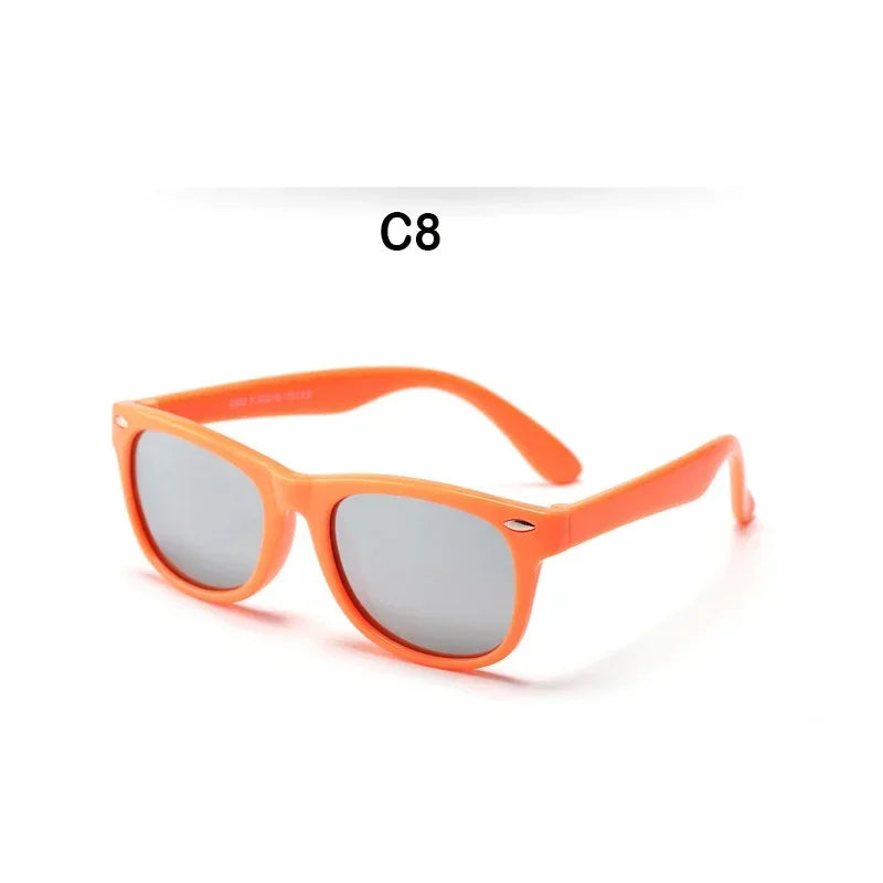 Polarized TR90 Kids Sunglasses – UV400 Silicone Shades for Outdoor Activities