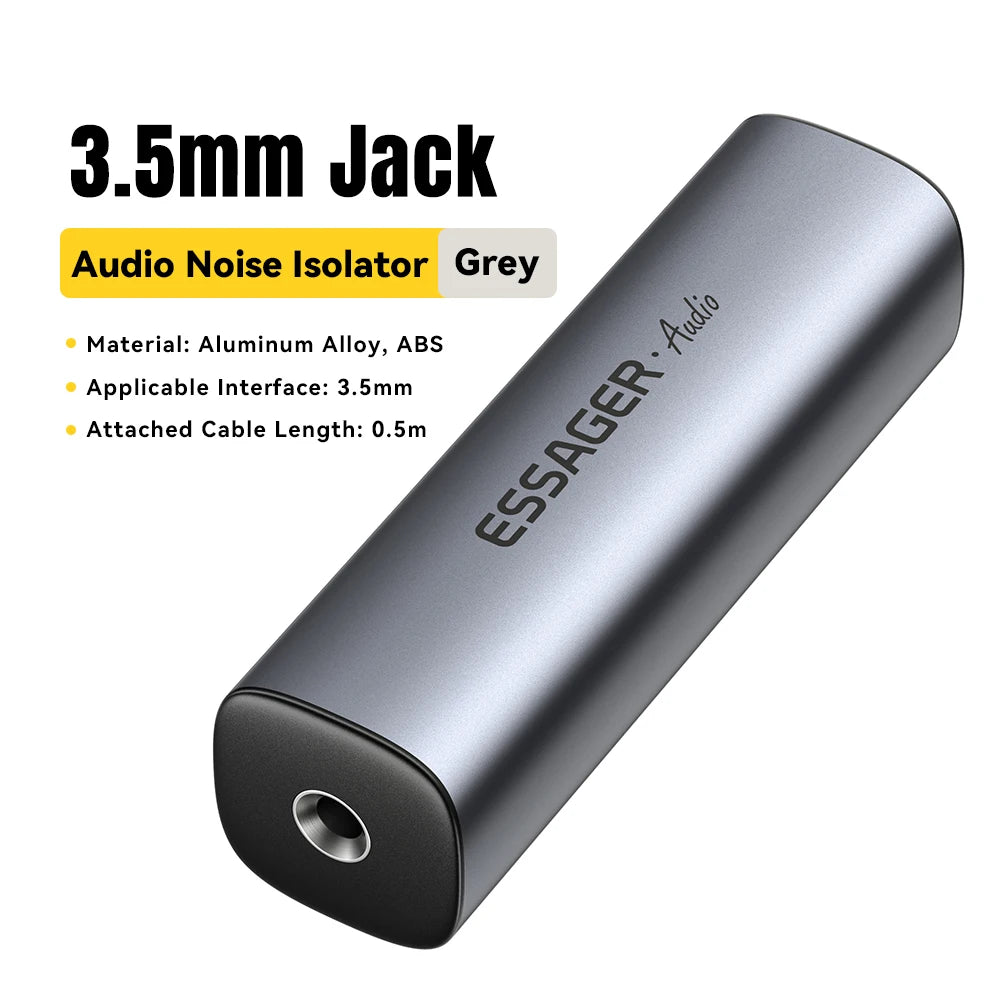 3.5mm Ground Loop Noise Isolator – Audio Filter for Car and Home Stereo Systems