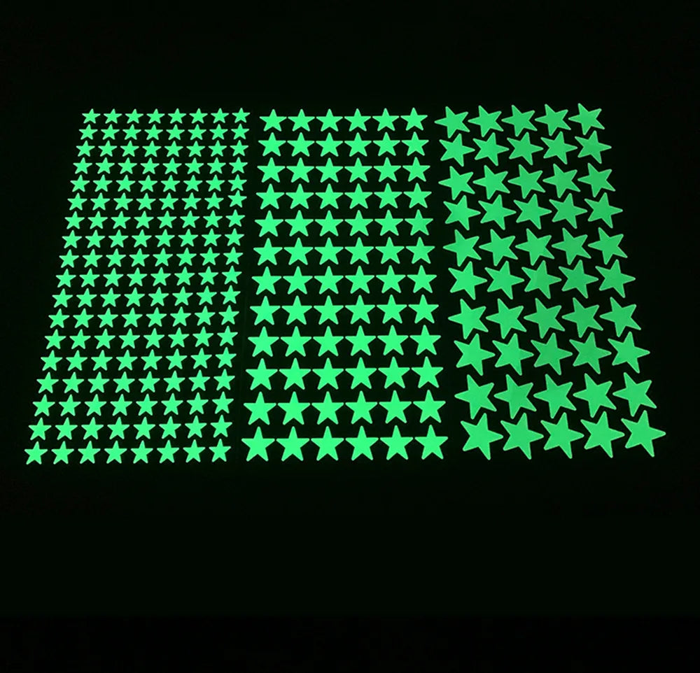 Glow in the Dark Wall Decals – Luminous Dots and Stars for Kids Bedroom Decor