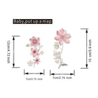 Floral PVC Wall Decal – Removable Waterproof Sticker for Home Decor