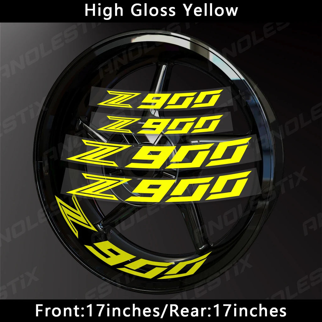 Reflective Motorcycle Rim Stripes – Wheel Hub Decals for Kawasaki Z900