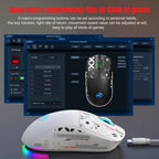 Wireless Gaming Mouse – Rechargeable RGB Ergonomic Silent Optical Mouse for Laptop