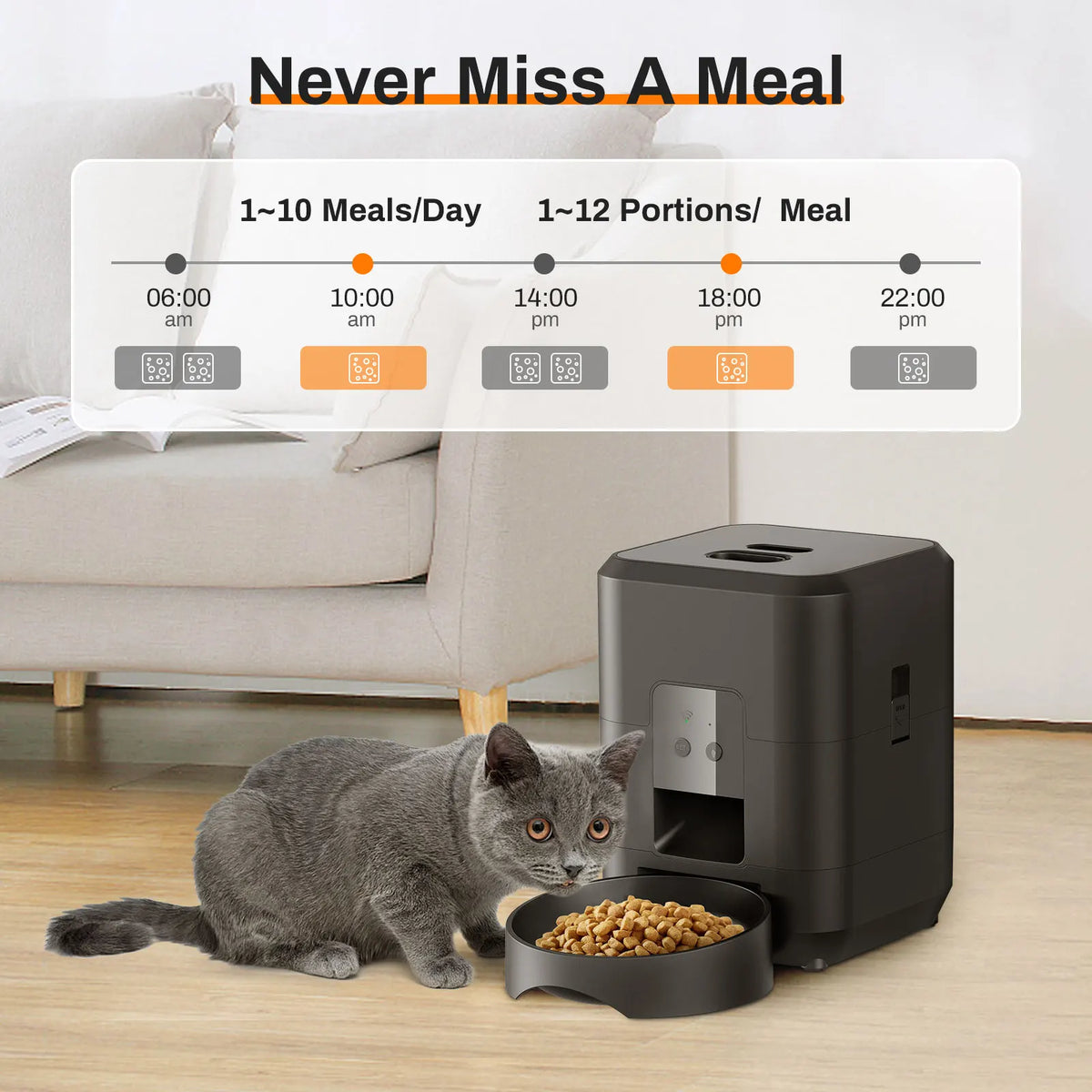 Automatic Pet Feeder – Timed Food Dispenser for Cats and Dogs