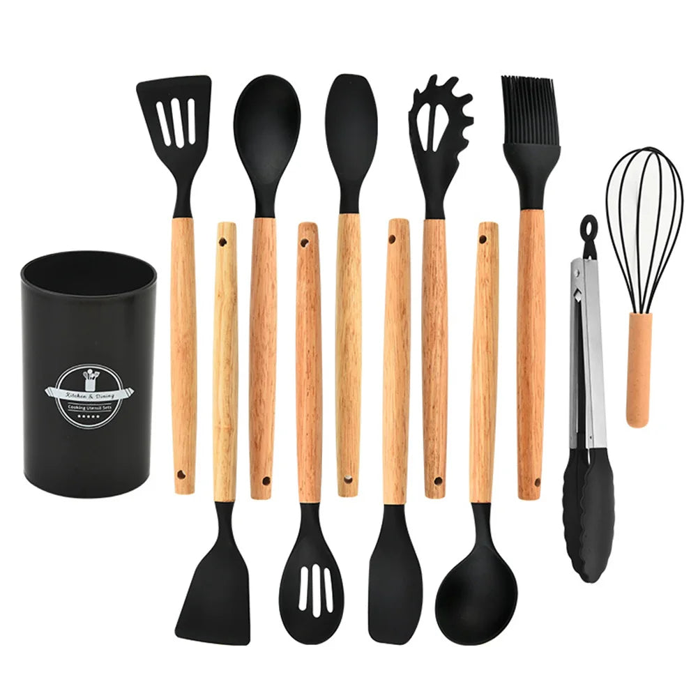 Silicone Kitchen Utensil Set – Non-Stick Cooking Tools for Home Chefs