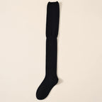 Thigh High Socks – Solid Color Japanese Style for Casual Women Fashion