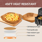 Disposable Air Fryer Parchment Liners – 9 Inch Nonstick Paper for Baking