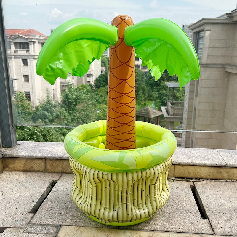 Inflatable Palm Tree Ice Bucket – Tropical Cooler for Beach Pool Parties