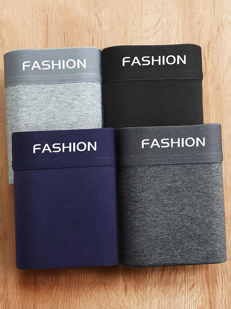Soft Cotton Boxer Briefs – Breathable Elastic Underwear for Daily Comfort