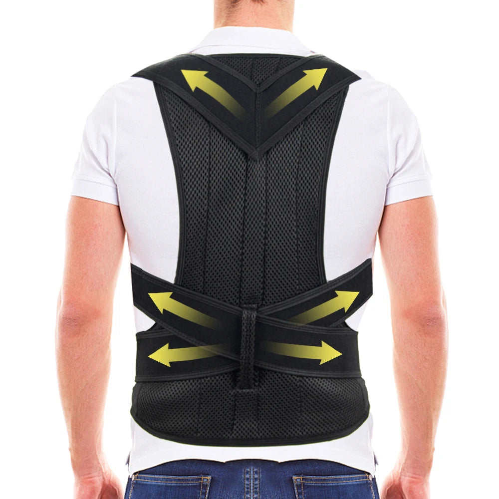 Adjustable Back Posture Corrector – Lumbar Support Belt for Men and Women