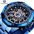 Skeleton Mechanical Watch – Stainless Steel Waterproof Accessory for Men