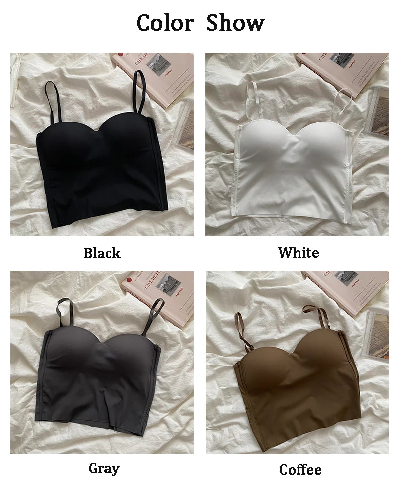 Women's Double Strap Crop Top – Slim Fit Solid Color Vest for Sport