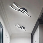 Modern LED Wave Ceiling Light – Minimalist Fixture for Living Room Bedroom