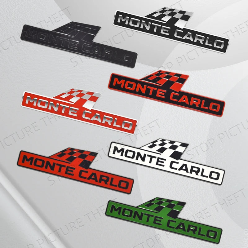 Metal Racing Flag Emblem – Monte Carlo Grille Badge for Skoda Sport Line