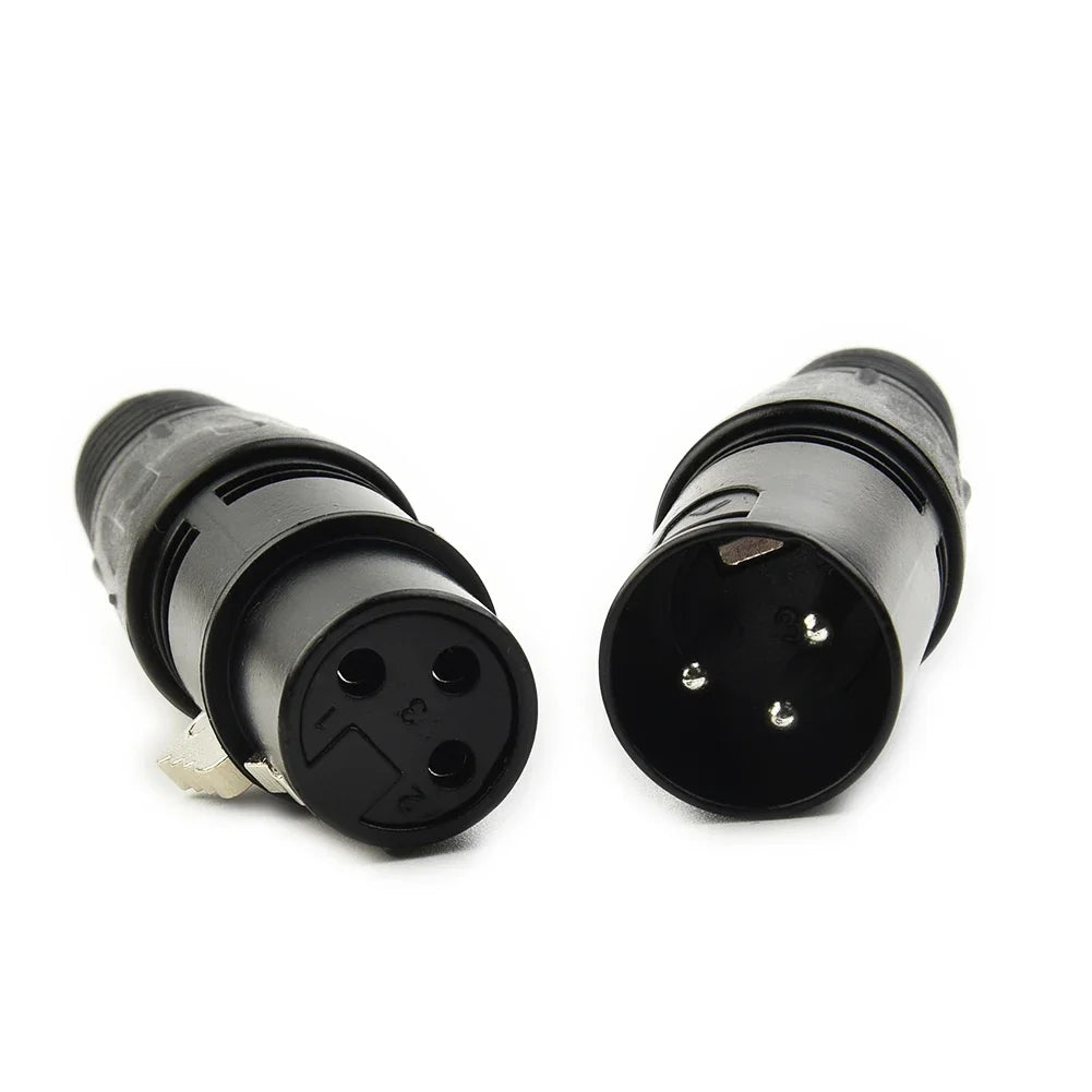 XLR DMX Microphone Connectors – 3 Pin Audio Plugs for Professional Sound Gear
