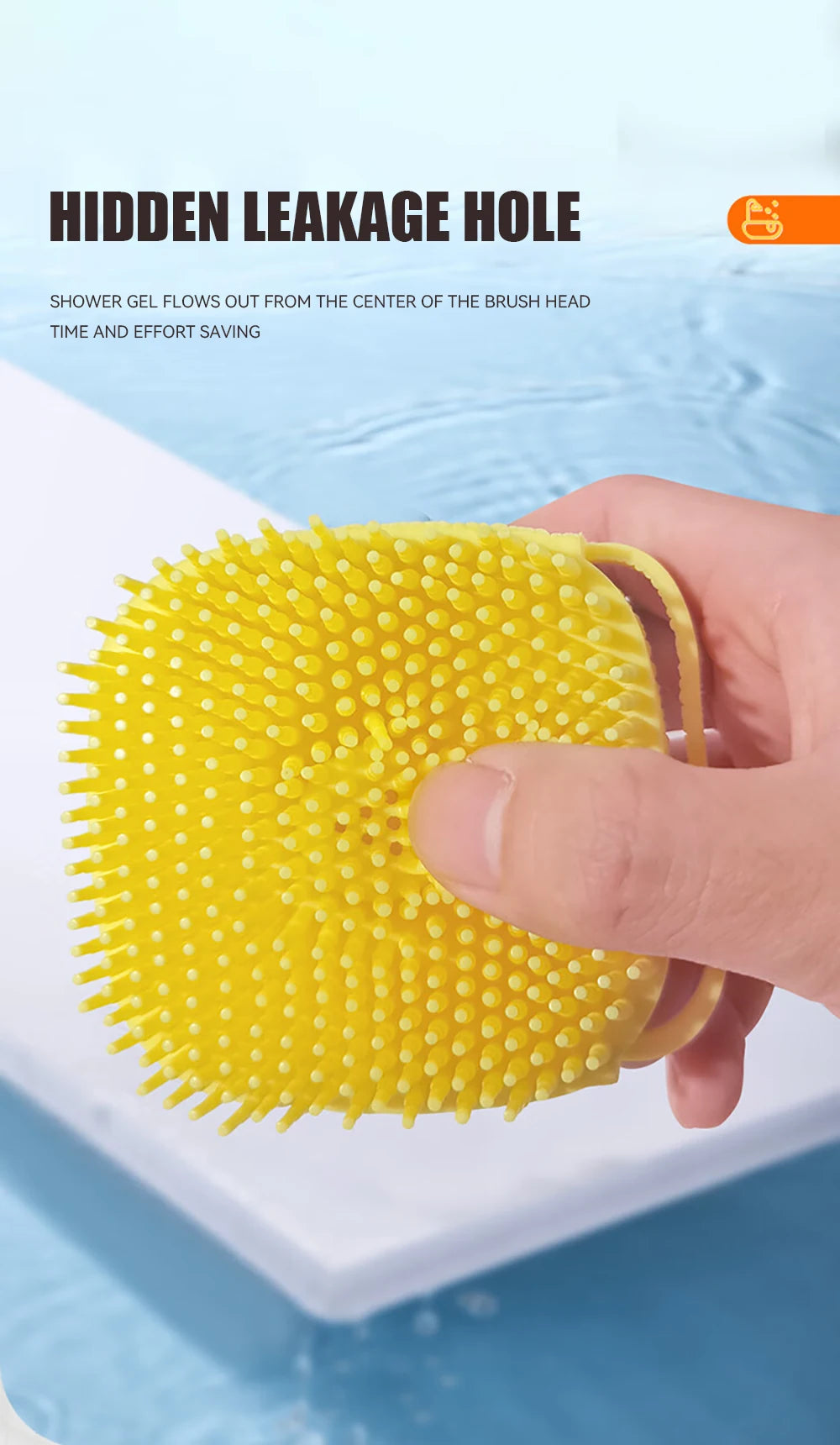 Silicone Pet Bath Brush – Shampoo Dispenser for Dog and Cat Grooming