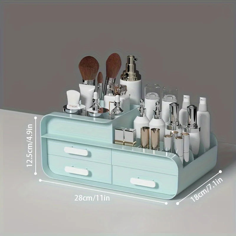 Large Plastic Makeup Organizer – Multi-Drawer Storage for Vanity Desktop