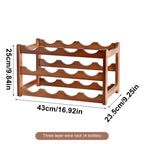 Bamboo Wine Rack – Multi-Tier Wood Display for Bar and Dining Room