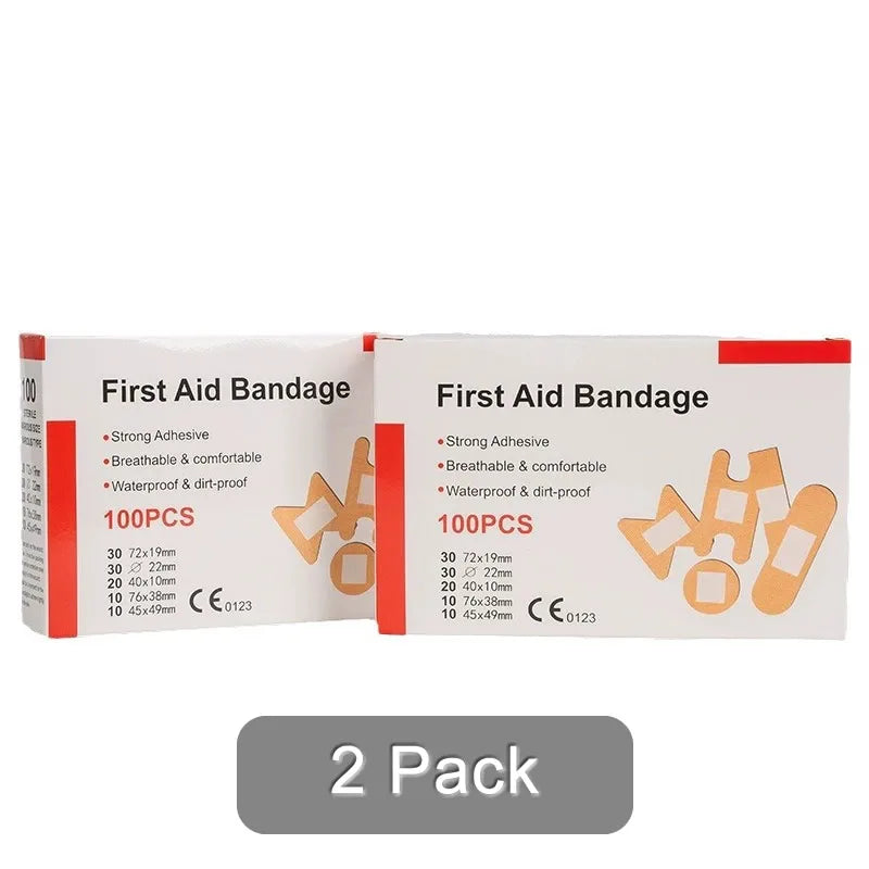 Waterproof Adhesive Bandages – Multi-Size Sterile Plasters for First Aid Kits