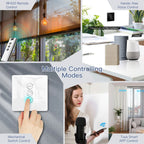 WiFi Smart Glass Curtain Switch – Touch Control for Roller Blind Automation
