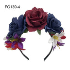 Mexican Rose Flower Crown – Boho Floral Headpiece for Halloween Party Wedding