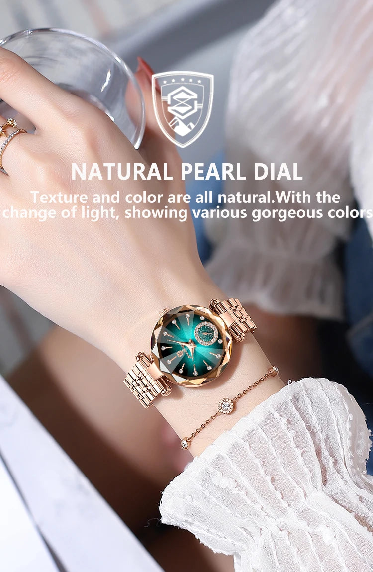 Elegant Stainless Steel Quartz Watch – Luxury Fashion Accessory for Women