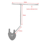 Wall Mounted Steel Helmet Rack – Black and White Hanger for Motorcycle Gear