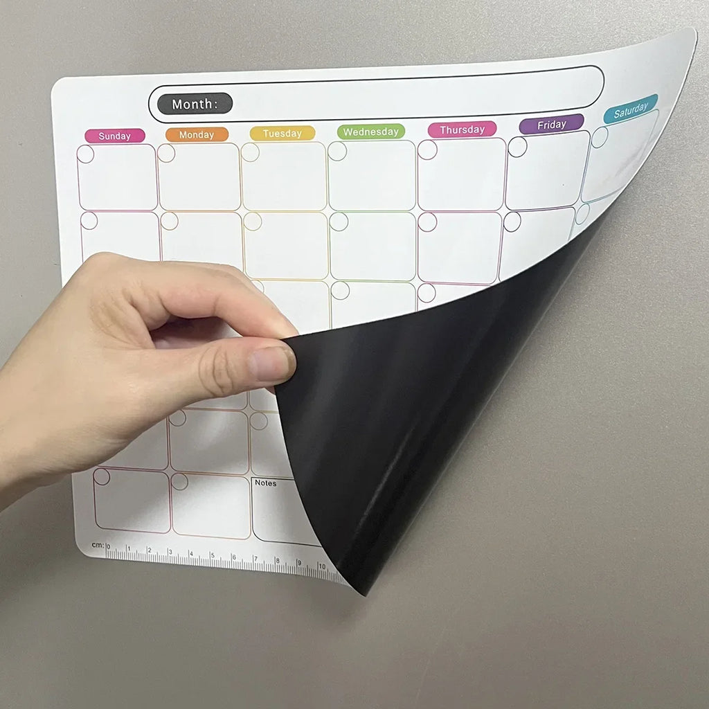 Magnetic Dry Erase Calendar – Monthly Weekly Planner for Kitchen Fridge