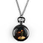 Prince and Rose Pocket Watch – Vintage Pendant Clock for Kids Men and Women