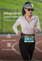 Woven Elastic Sports Waist Belt – Race Number Holder for Triathlon Marathon